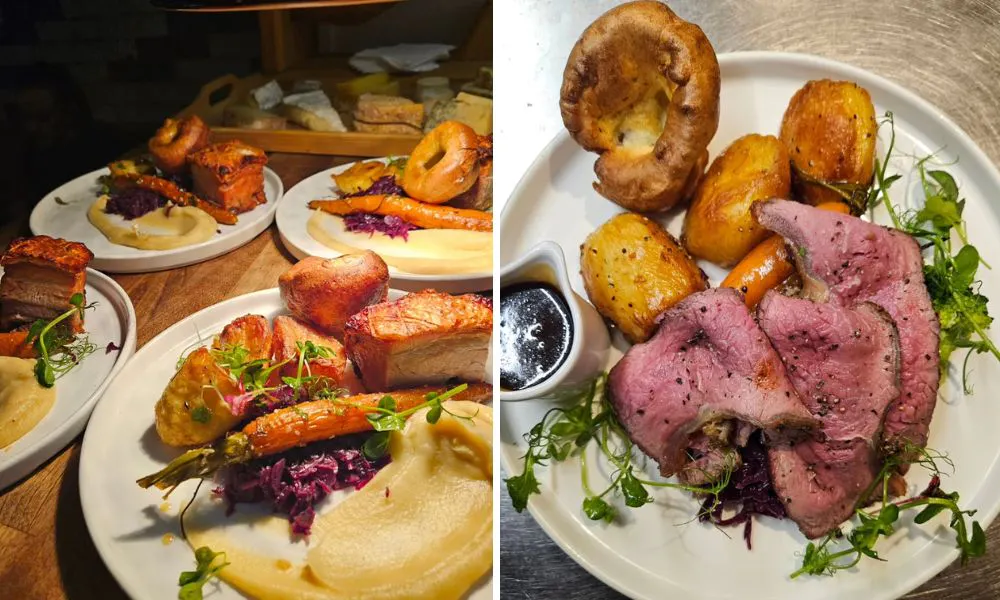 Beef roast dinner with trimmings