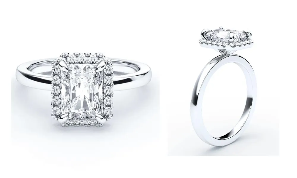 Cushion cut diamond ring