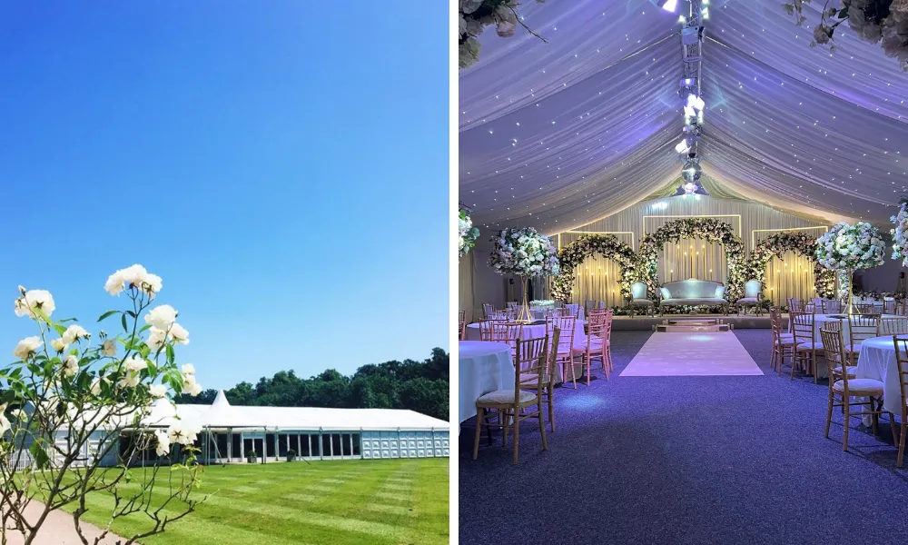 large marquee at luton hoo