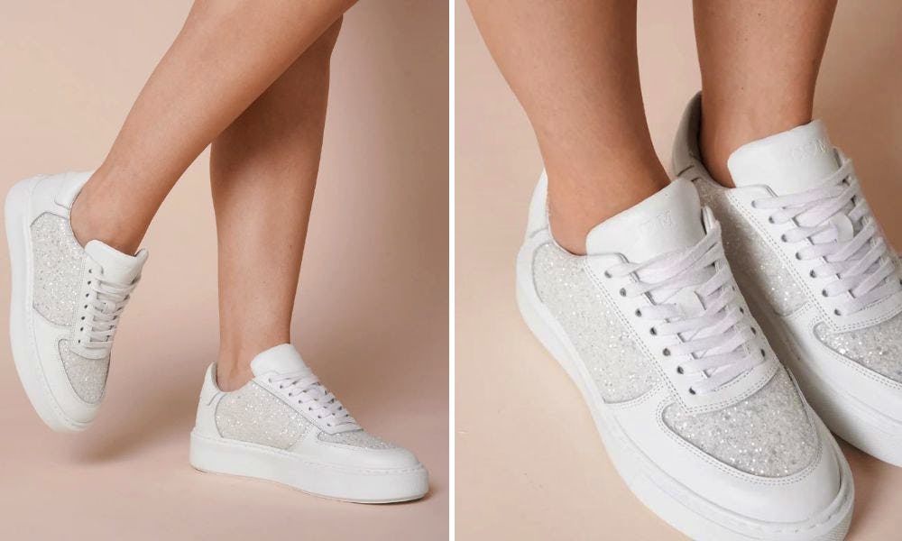 15 chic and contemporary wedding trainers for daring brides