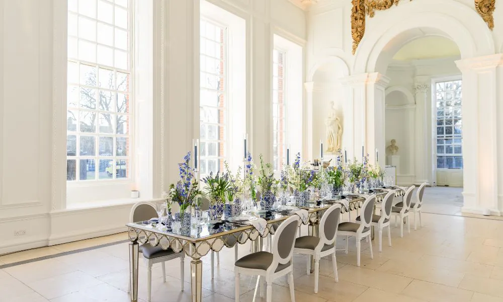 Serene white interiors at The Orangery