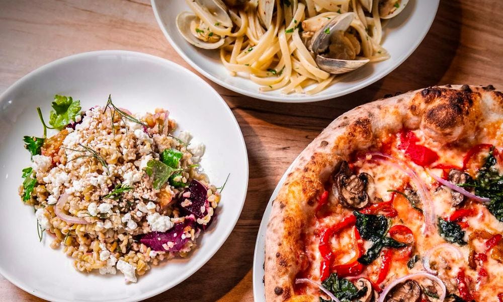 a selection of italian dishes