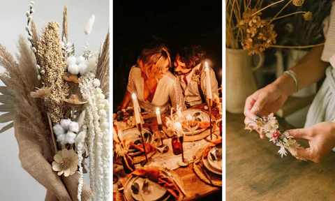 How to use dried flowers at your wedding: Ideas and practical tips