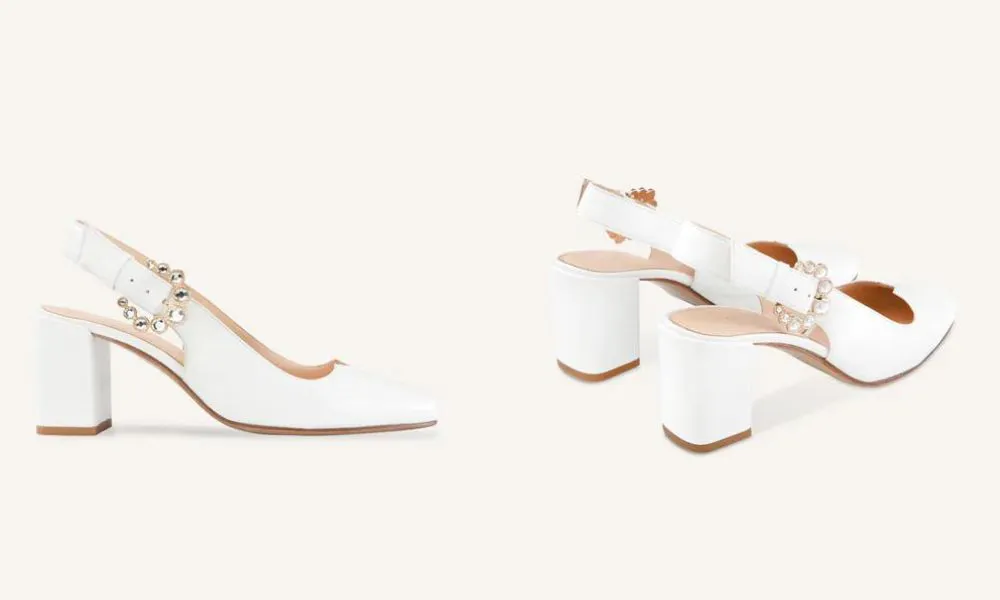 Camilla Elphick Matilda White Mid Heel