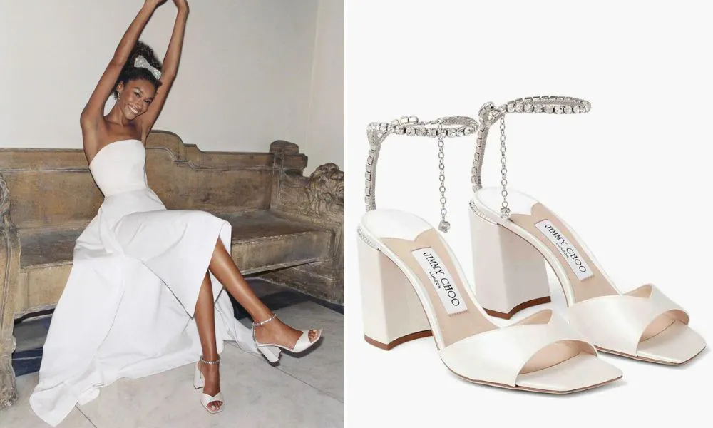 Jimmy Choo Saeda Sandal Block Heel 85