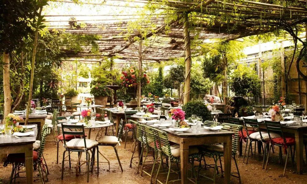 The greenhouse style restaurant