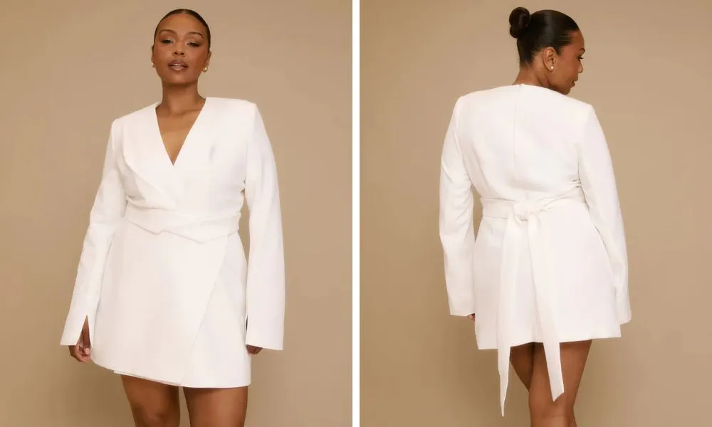 Blazer wedding dress