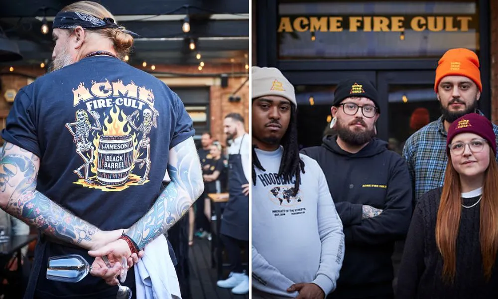 Man wearing t shirt and beanies