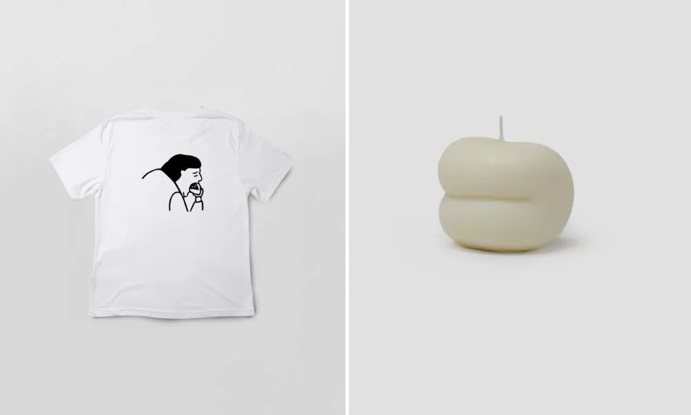 T shirt and candle