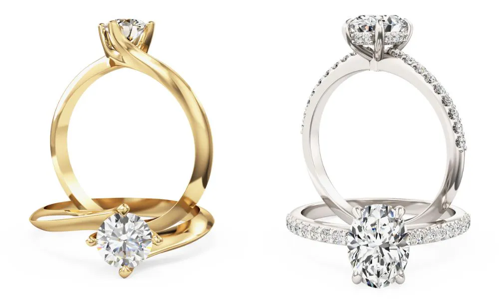 simple gold and silver rings
