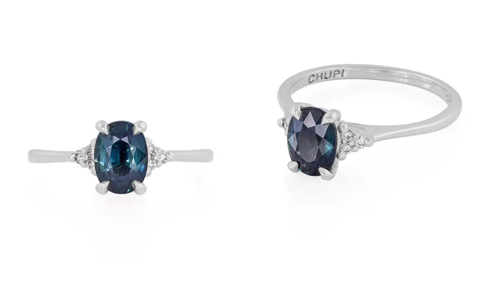 Sapphire engagement ring