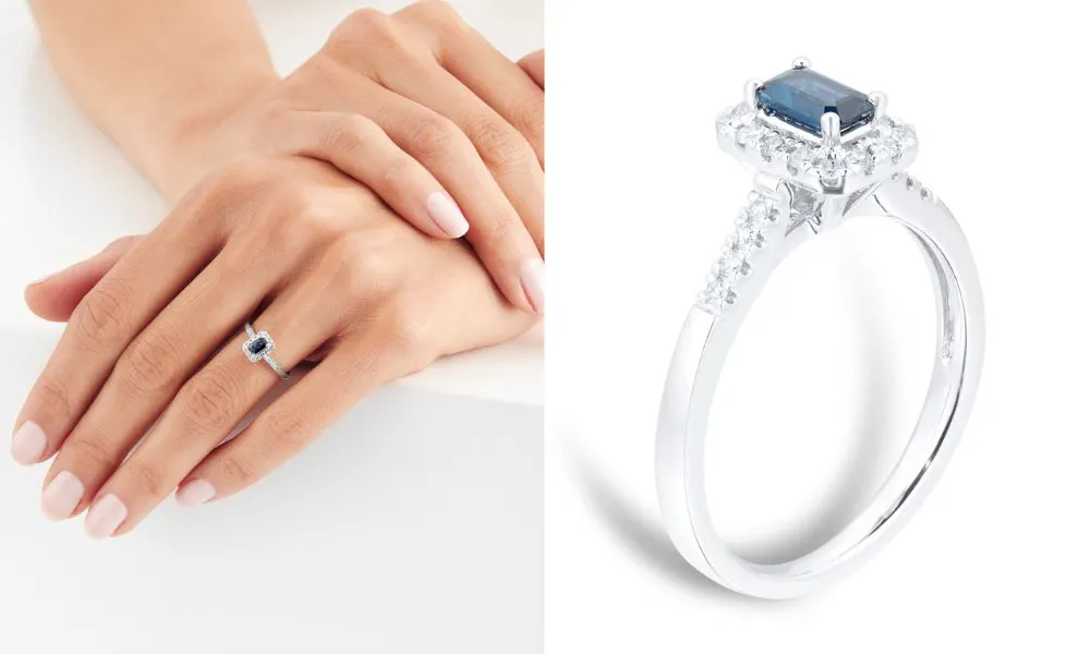 Sapphire engagement ring