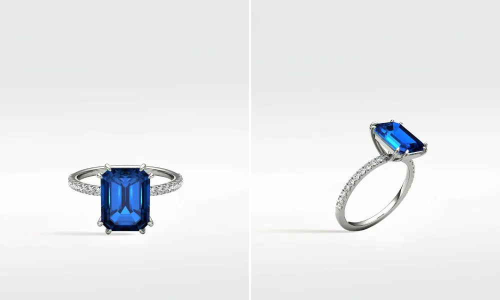 Sapphire engagement ring 