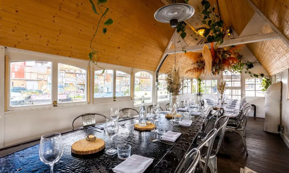 private dining on a barge