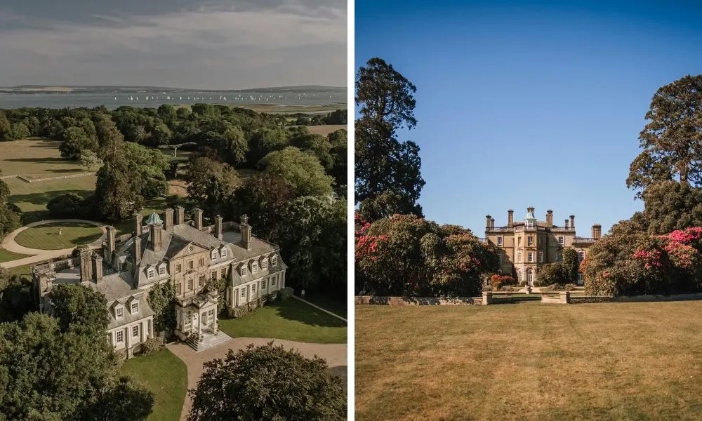 exteriors of a striking country house wedding venue