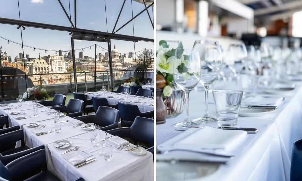 The restaurant and terrace at OXO