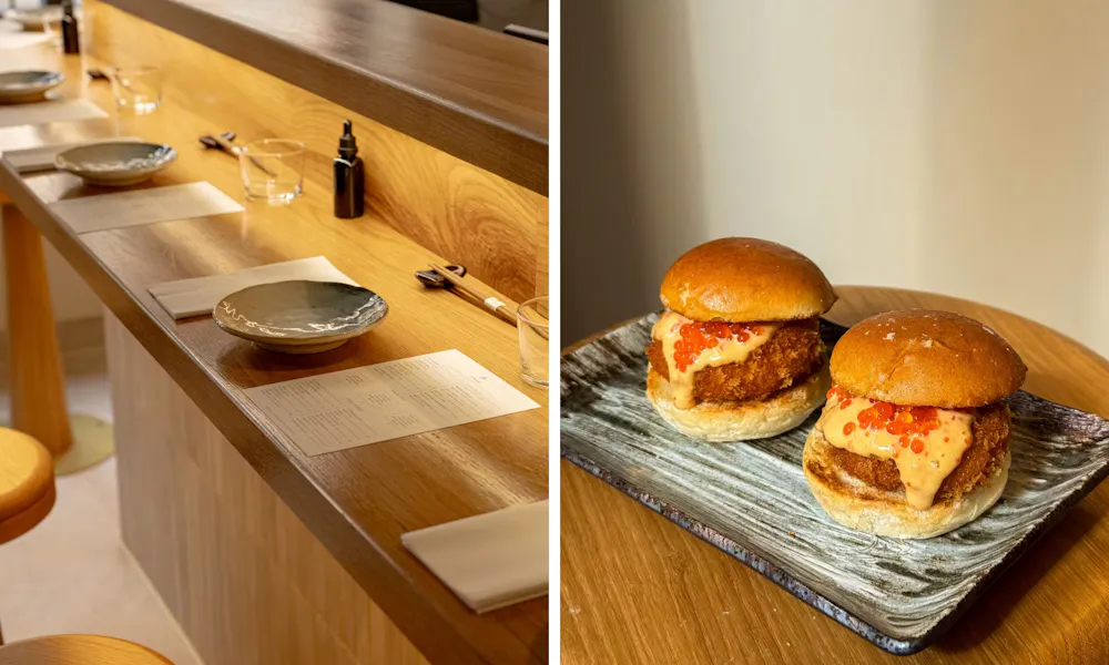 sliders on the counter at temaki