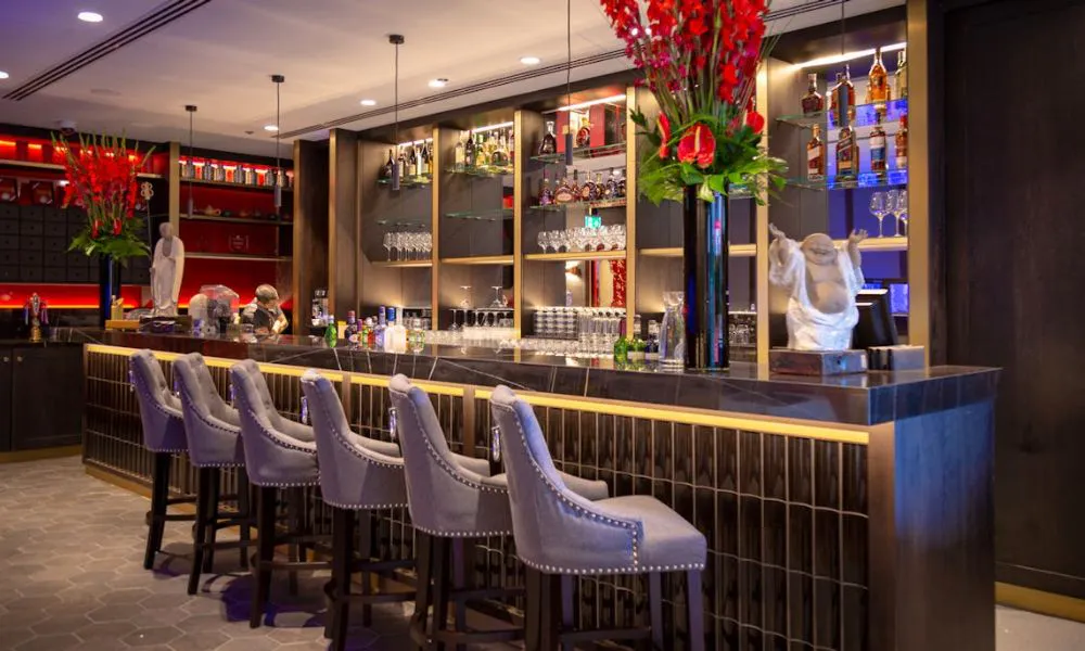 chairs at bar at royal china