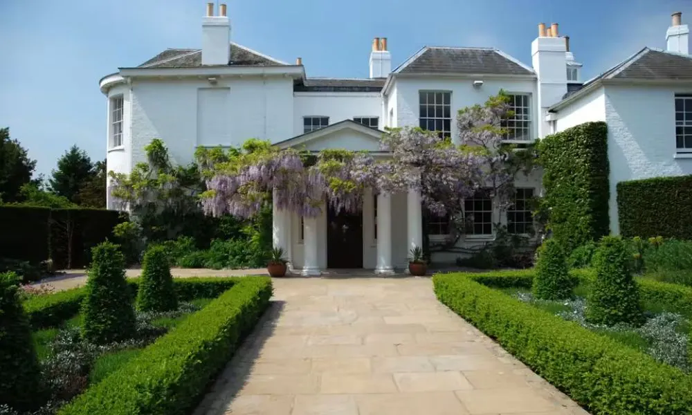Wisteria in bloom at Pembroke Lodge in Richmond