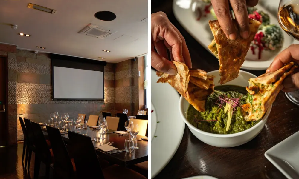 private dining with projector at mint leaf