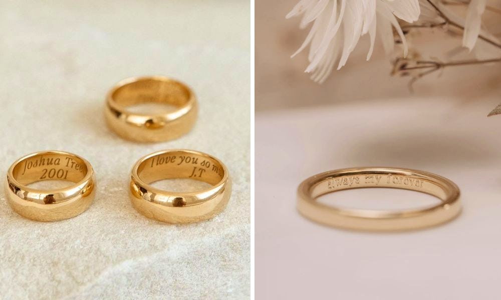 50 wedding ring engraving ideas for a personal touch