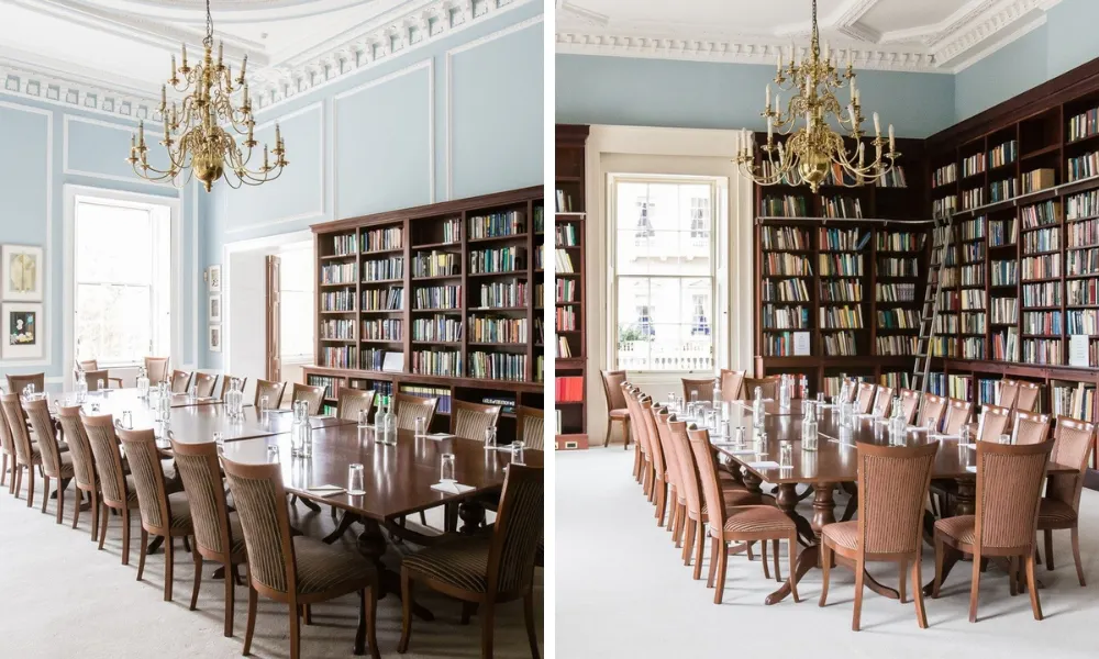 the reading room and library
