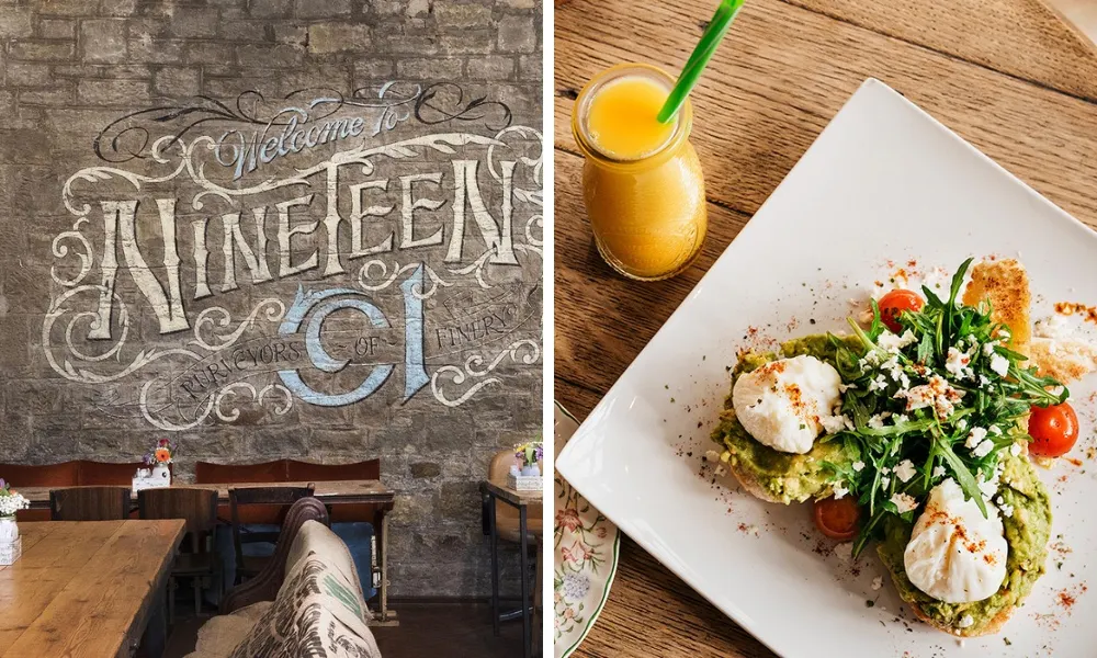 poached eggs at 1901 caffe