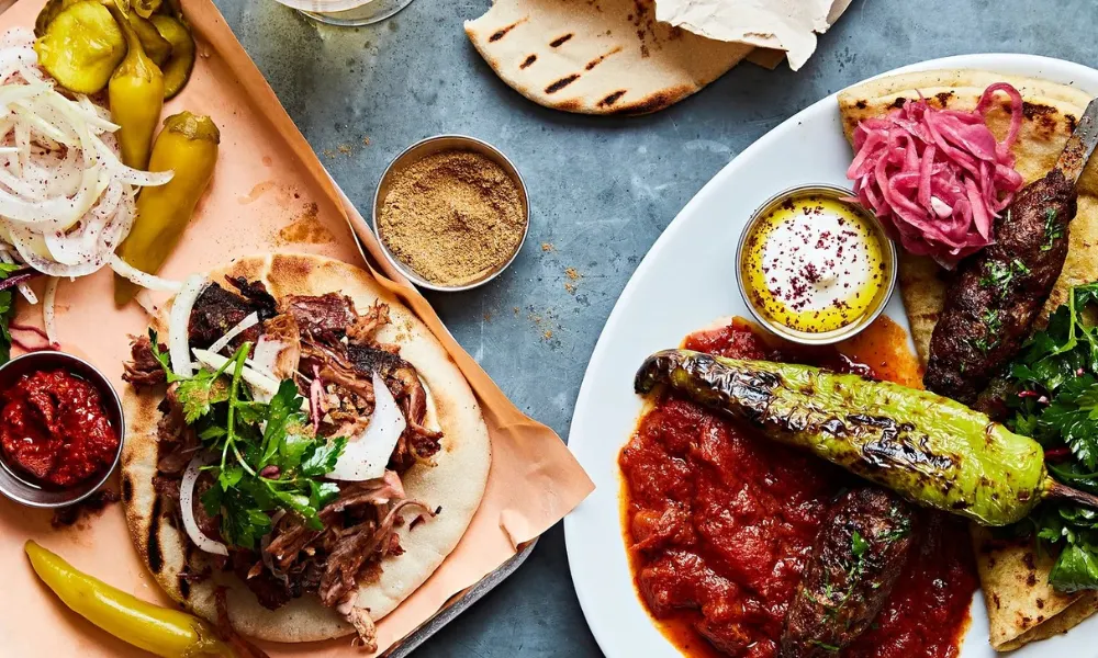 shawarma and grilled pepper