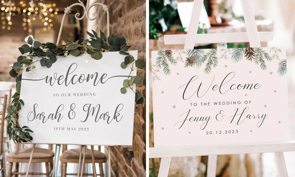 welcome signs by weddings by Lumi