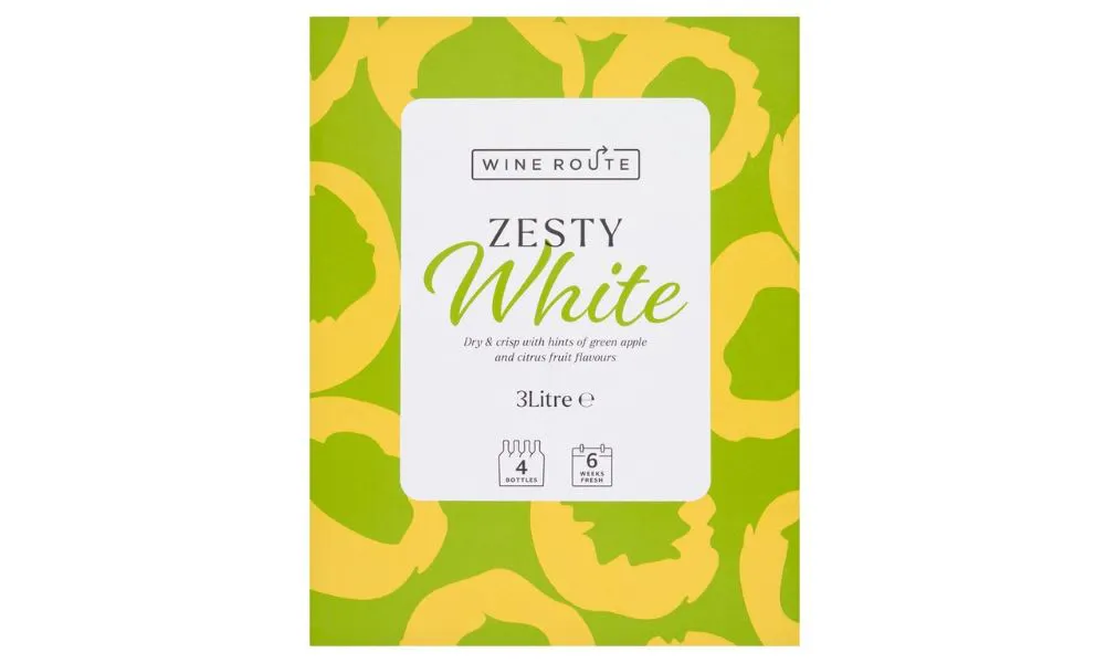Tesco zesty white wine in a box