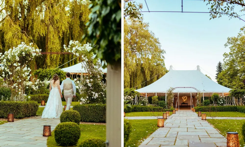 Summer wedding at houchins wedding venue