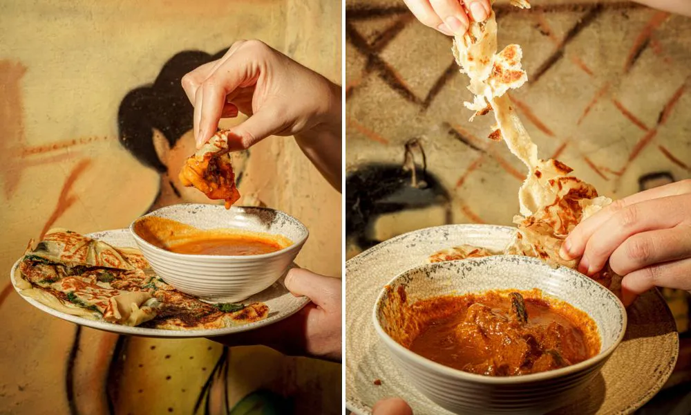 Roti king curry and paratha