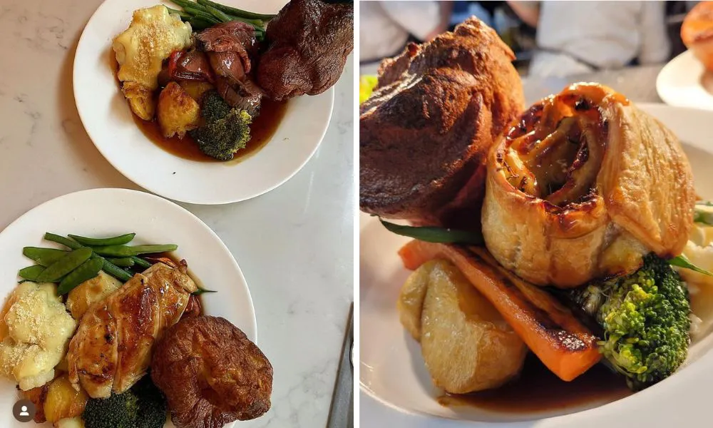 roast chicken and mash potato