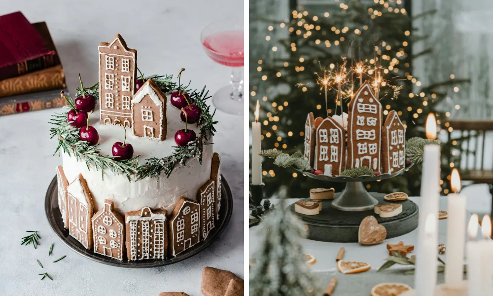 gingerbread house wedding cake