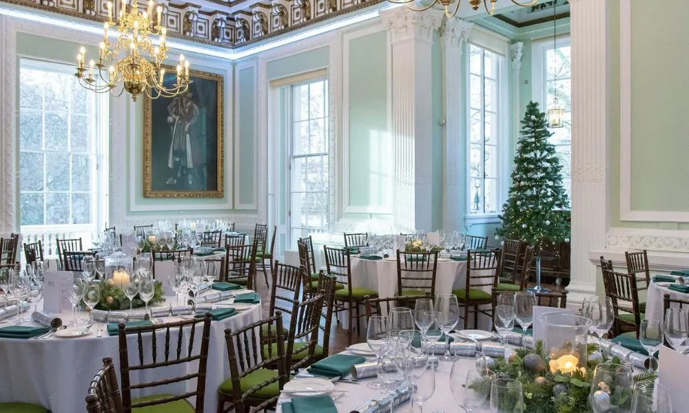 A christmassy dining room at 10-11 Carlton House Terrace