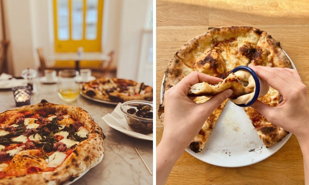 neapolitan pizzas at base