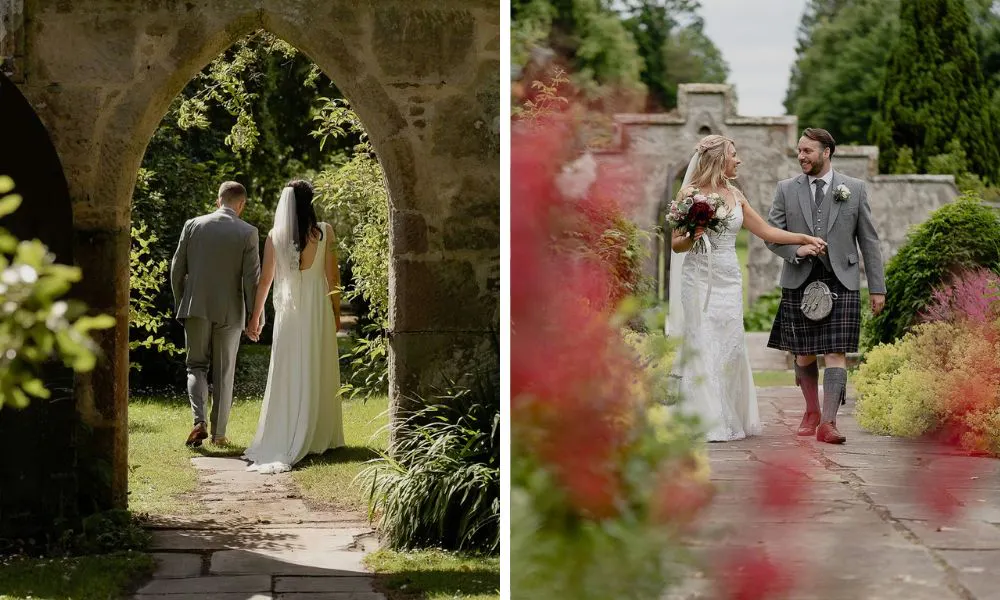 couple in the walled garden