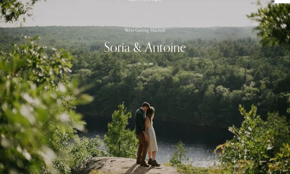 Squarespace wedding website