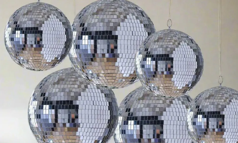 Disco balls wedding decor