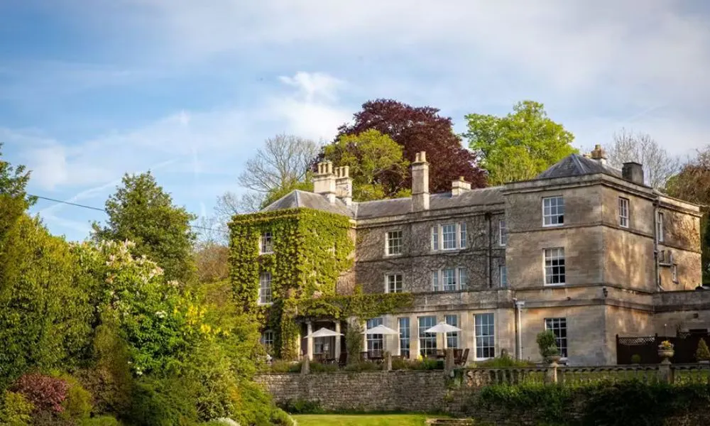 The exterior of Burleigh Court Hotel