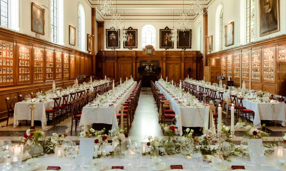 Wedding breakfast at Inner Temple Hall