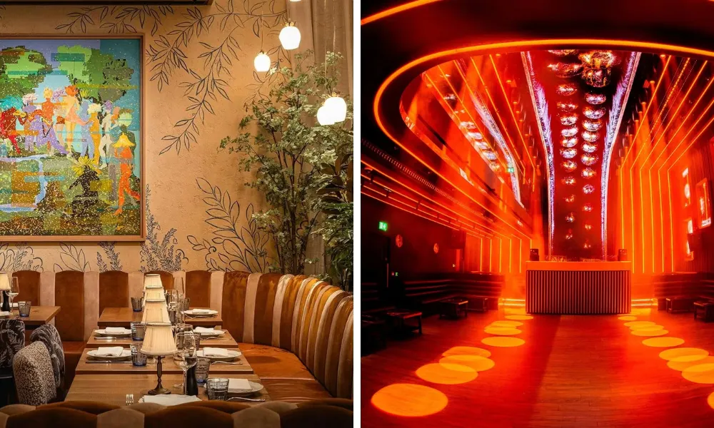 bo tree italian dining room and nightclub reception area