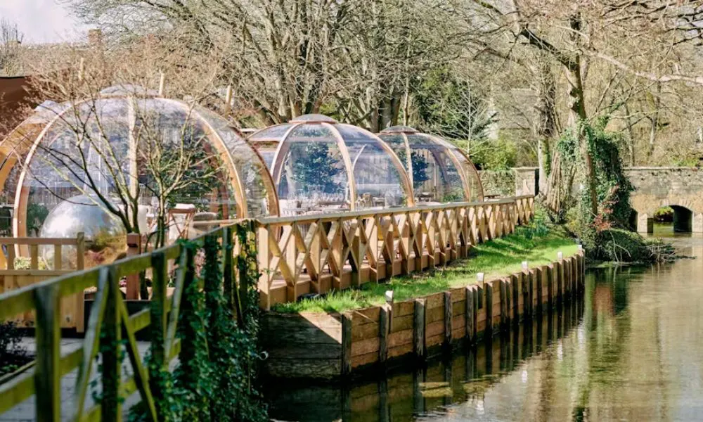 Wedding pods at The Crown at Ampney