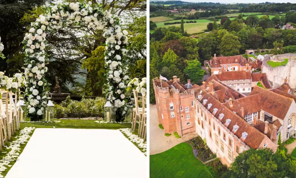The sweeping wedding venue at Farnham castle