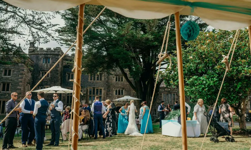 a garden wedding reception