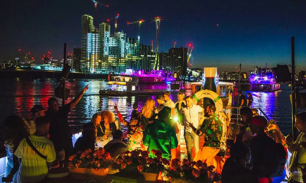 a party on a boat