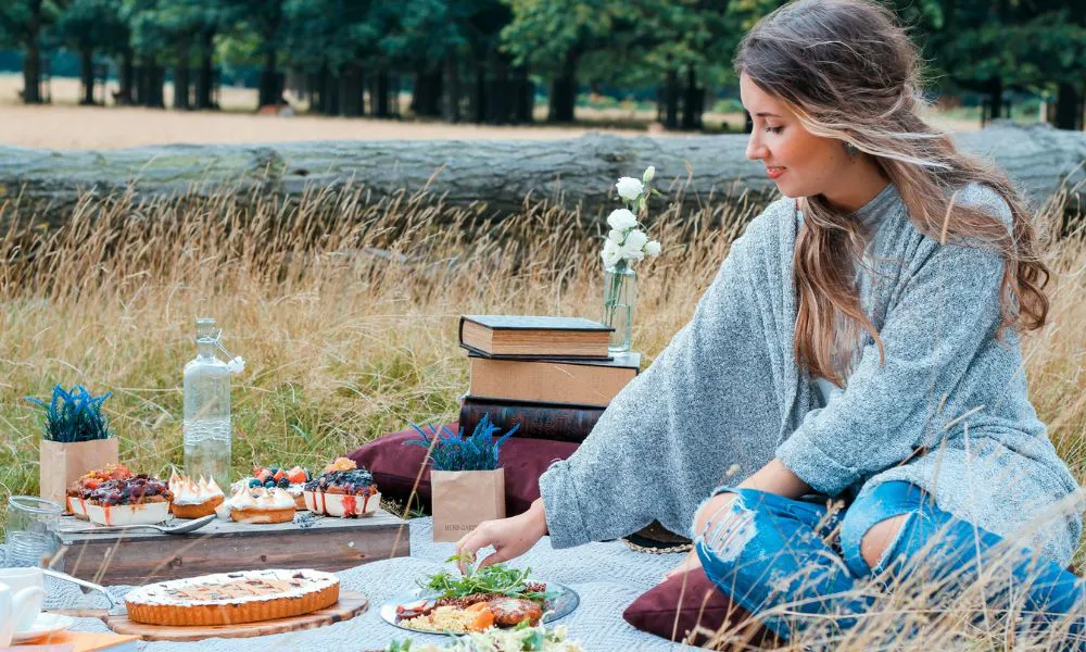 a picnic in the park setup