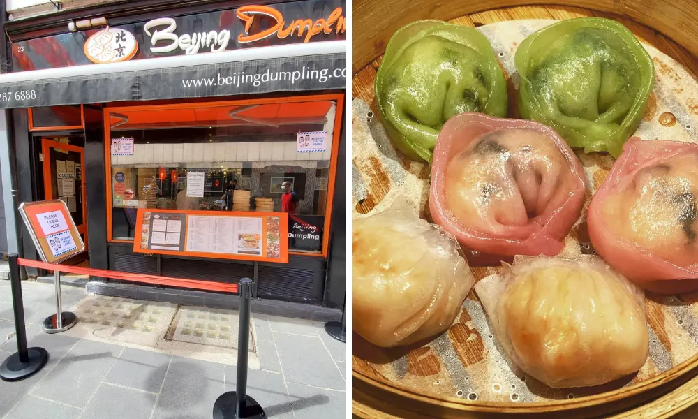 steamed dumplings at beijing dumpling