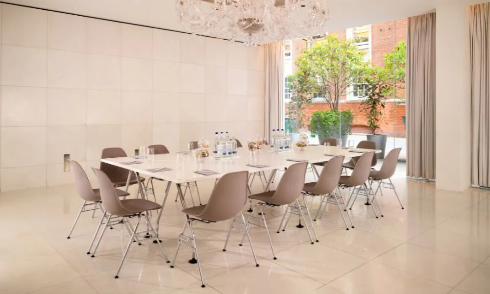 a bright meeting room