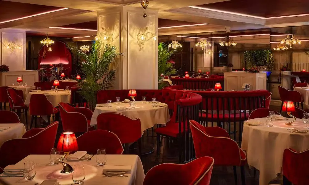 Velvet seating at Bardo St James